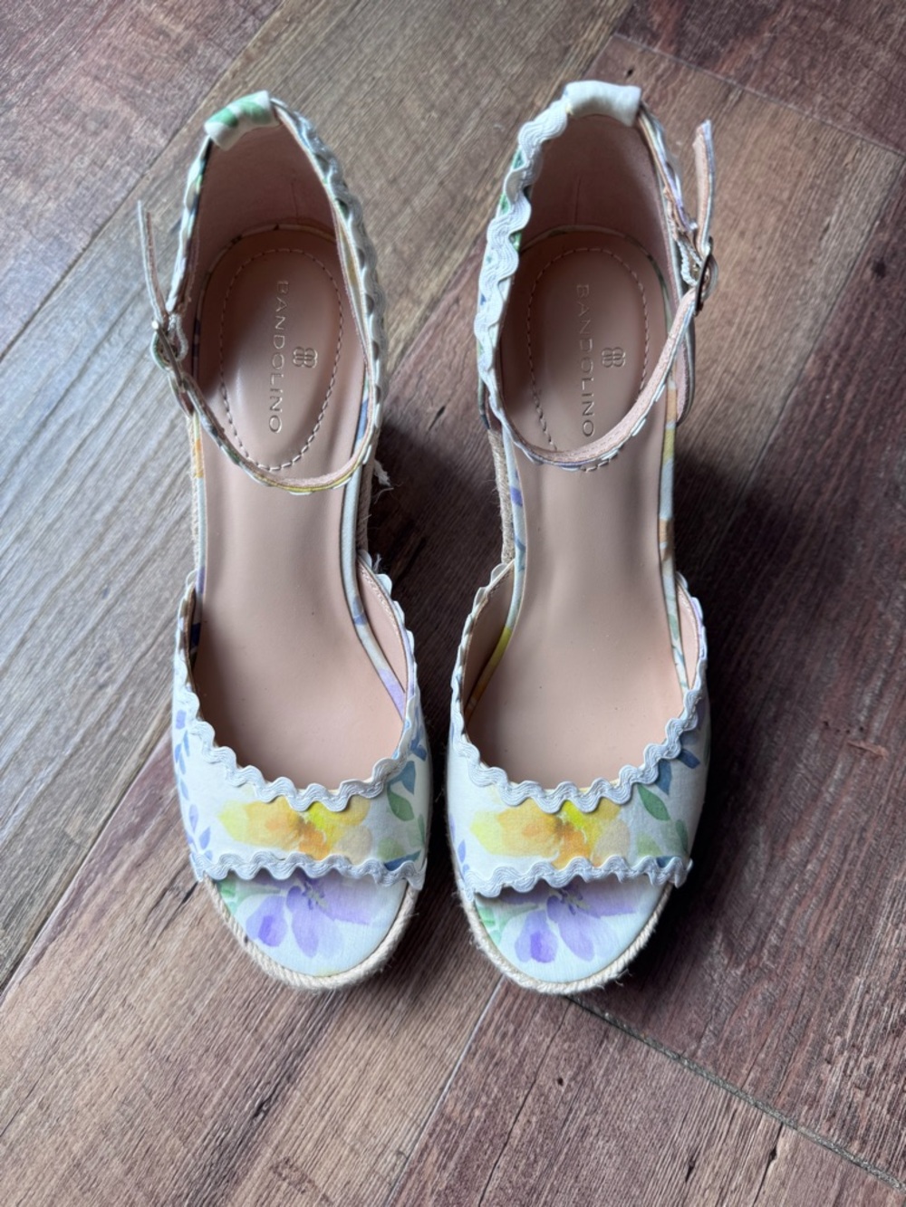 Bandolino Multicolor Floral Espadrille Wedge Sandals